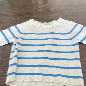 Girls Zara Striped Blue and White Shirt